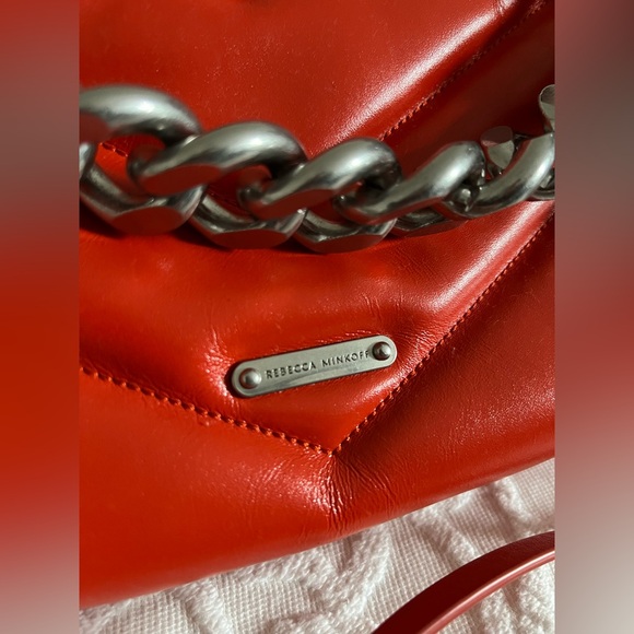 Rebecca Minkoff Edie Maxi Leather Crossbody Bag, Coral - Picture 5 of 11
